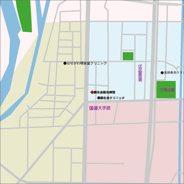 医療法人社団蘇生会　蘇生会総合病院の地図