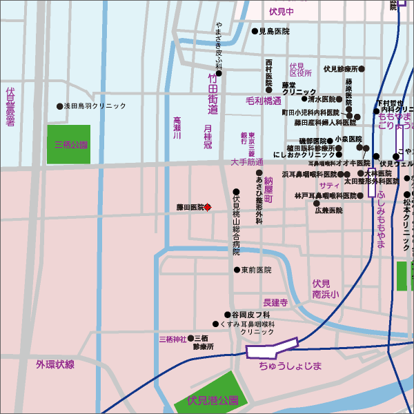 藤田医院の地図