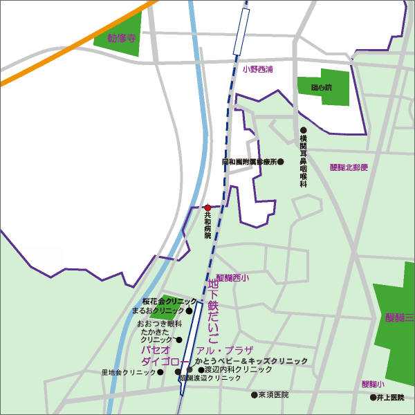 医療法人松寿会　共和病院の地図